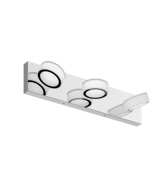 BUSDAYS 21 Inch LED Modern 3 Light Rotating Oval Acrylic with Chrome Base Vanity Light Over Mirror Lighting Fixture