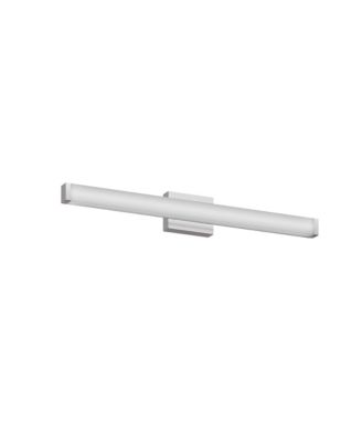 BUSDAYS 33 Inch Brushed Nickel Square LED Bathroom Vanity Light 18W 6000K Cool Wall Bar Fixture Over Mirror