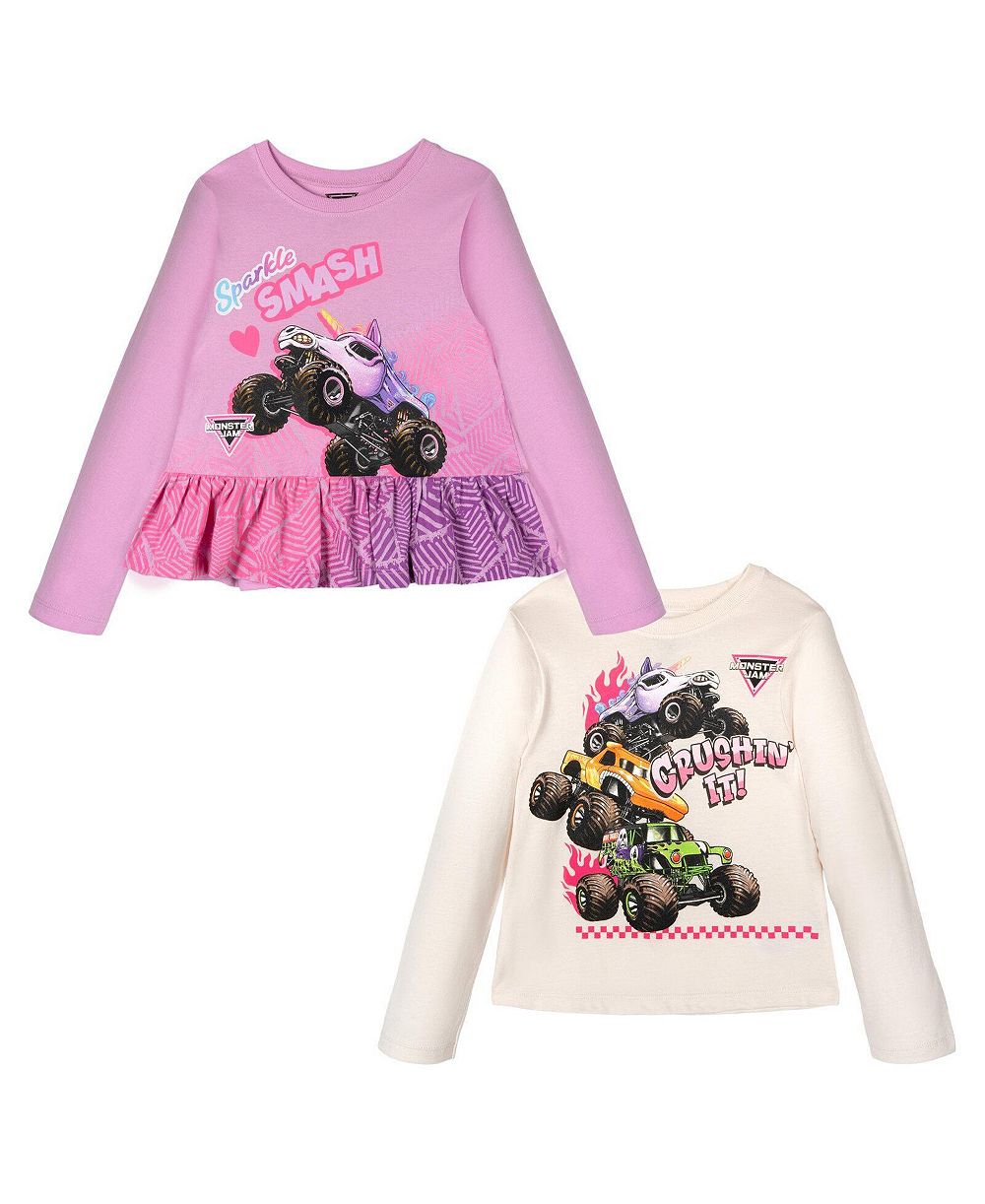 Monster Jam детский комплект из двух предметов с длинным рукавом для девочек (2T-4T): футболка