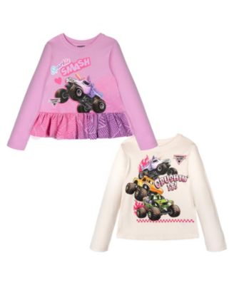 Monster Jam детский комплект из двух предметов с длинным рукавом для девочек (2T-4T): футболка