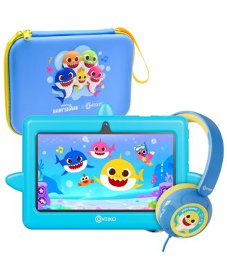 Contixo Pinkfong Baby Shark 7-Inch Kids Tablet Bundle with 32GB and 8 Learning Apps