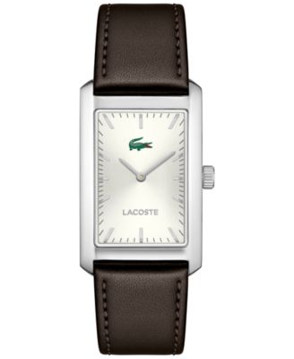 Мужские кварцевые часы Lacoste Santiago с кожаным ремешком, 25.7 x 41.8 мм