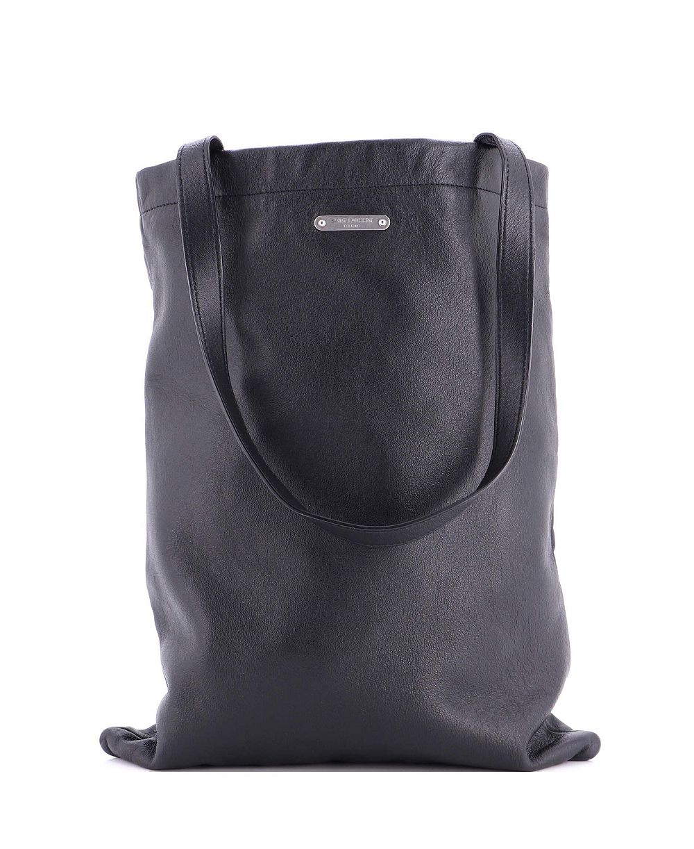 Б/у кожаная сумка-тоут Saint Laurent Medium Flat Shopper