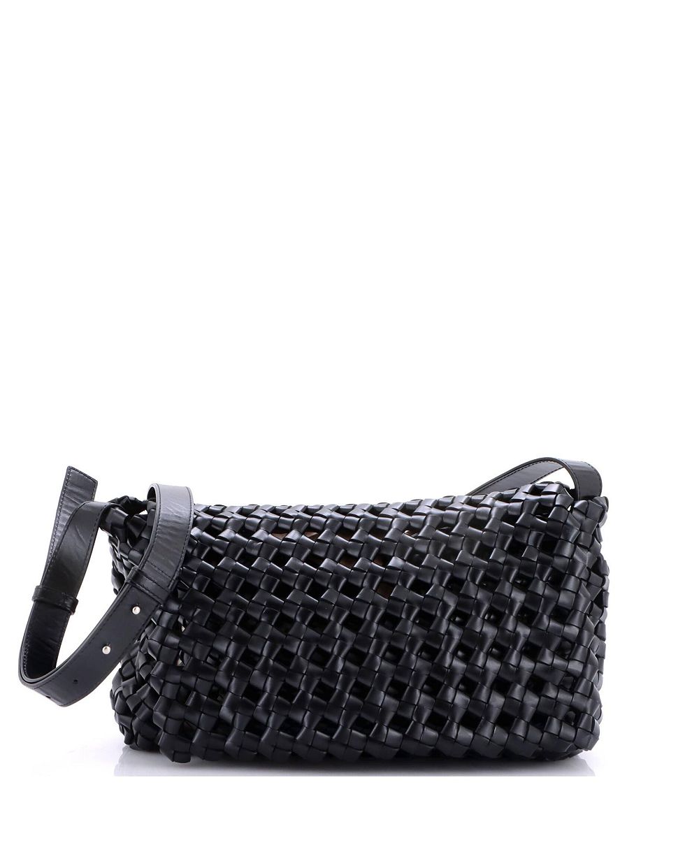 Б/у сумка Bottega Veneta Window Flap из кожи с плетением intrecciato и узлом