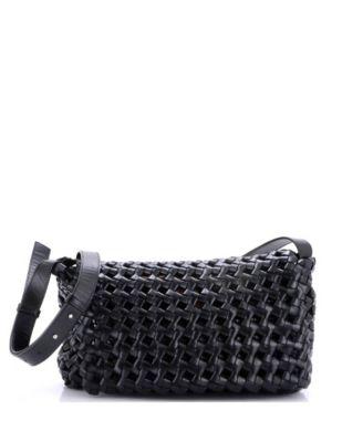 Б/у сумка Bottega Veneta Window Flap из кожи с плетением intrecciato и узлом