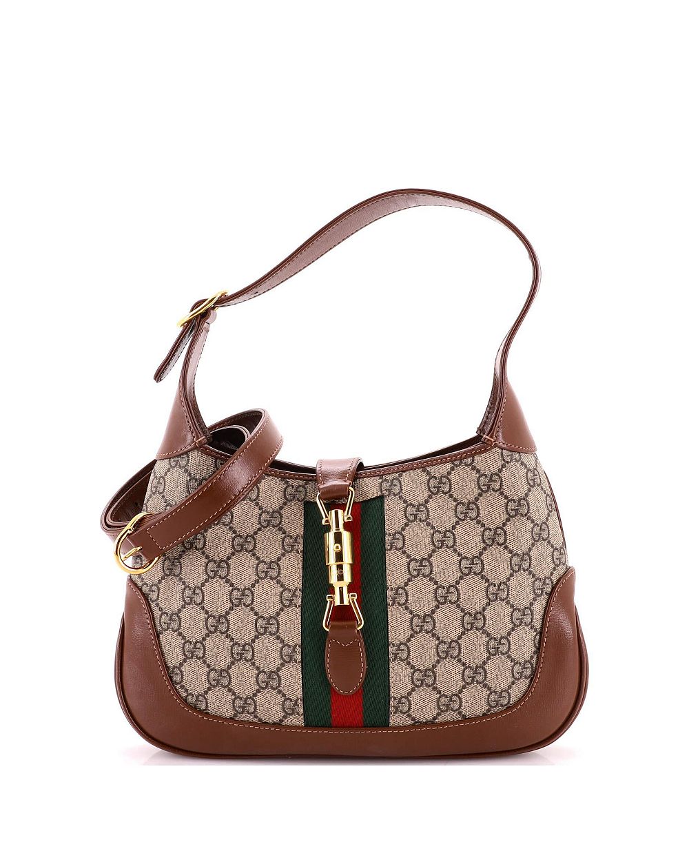 Б/у мини-сумка Gucci Small Jackie 1961 Hobo из лакированного холста и кожи