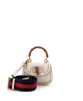Pre-Owned Gucci Mini Bamboo 1947 Top Handle Bag Jumbo GG Canvas