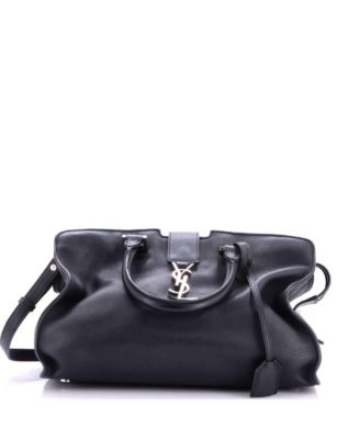 Pre-Owned Saint Laurent маленькая сумка Cabas Downtown из кожи с монограммой