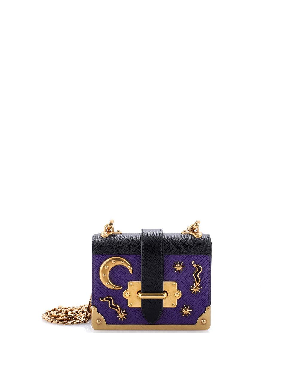 Pre-Owned Prada миниатюрная сумка-кроссбоди Micro Cahier из кожи с декором