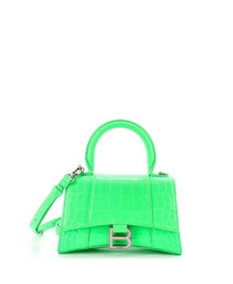 Б/у сумка Balenciaga Hourglass с ручкой сверху из кожи через плечо