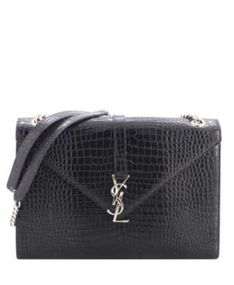 Pre-Owned Saint Laurent большая сумка-конверт Classic Monogram из тисненой кожи