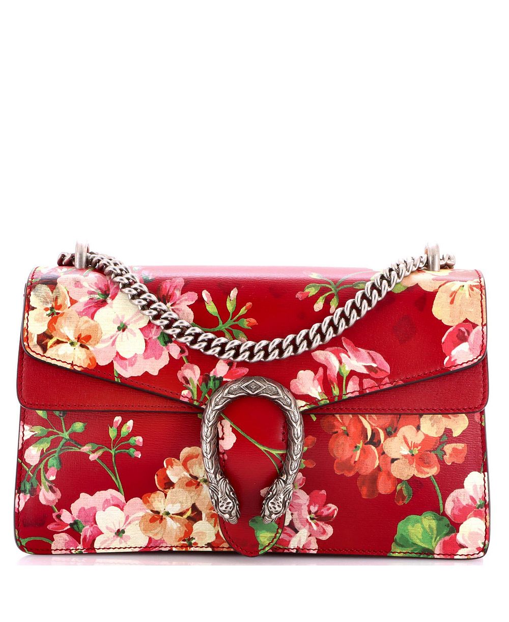 Б/у мини-сумка Gucci Small Dionysus с принтом Blooms из кожи