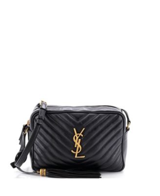 Б/у кожаная сумка-кроссбоди Saint Laurent Lou Matelassé Chevron, 9"Ш x 6,5"В x 2,5"Г