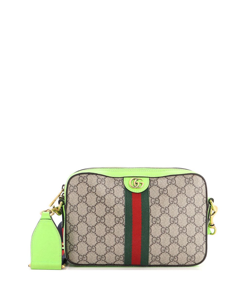 Pre-Owned Gucci Small Ophidia Zip Shoulder Bag, 9"W x 6"H x 1.5"D
