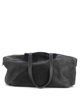Кожаная сумка-тоут FF Chain Nubuck с молнией от Fendi, 14"W x 11"H x 7"D (Pre-Owned)