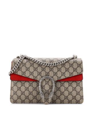 Pre-Owned Gucci Маленькая сумка через плечо из лакированной ткани GG с узором Dionysus