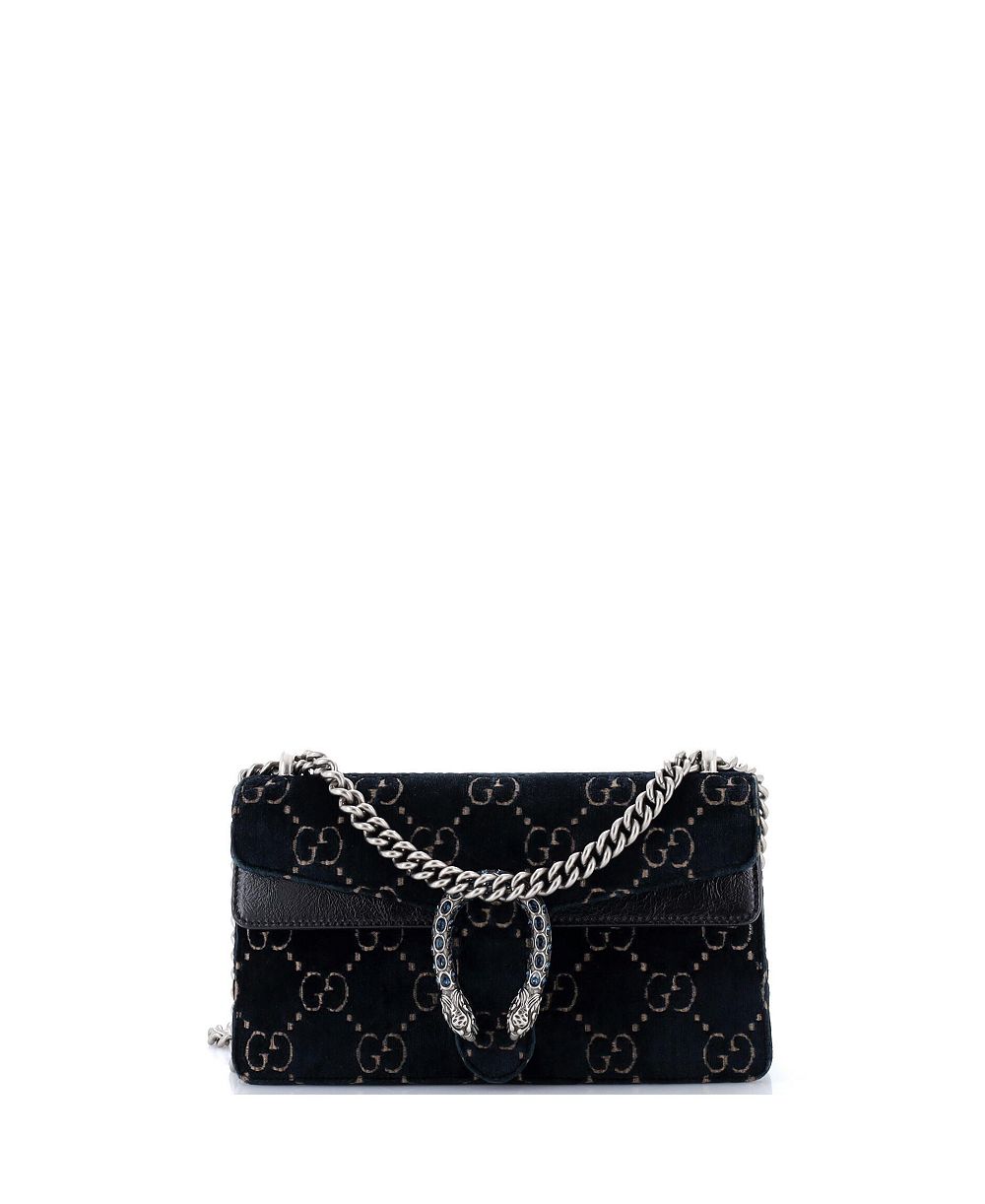 Pre-Owned Gucci маленькая сумка через плечо Mini Velvet GG Dionysus из бархата