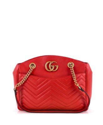 Pre-Owned Guchi сумка-тоут GG Marmont средняя, стеганая, с цепочкой