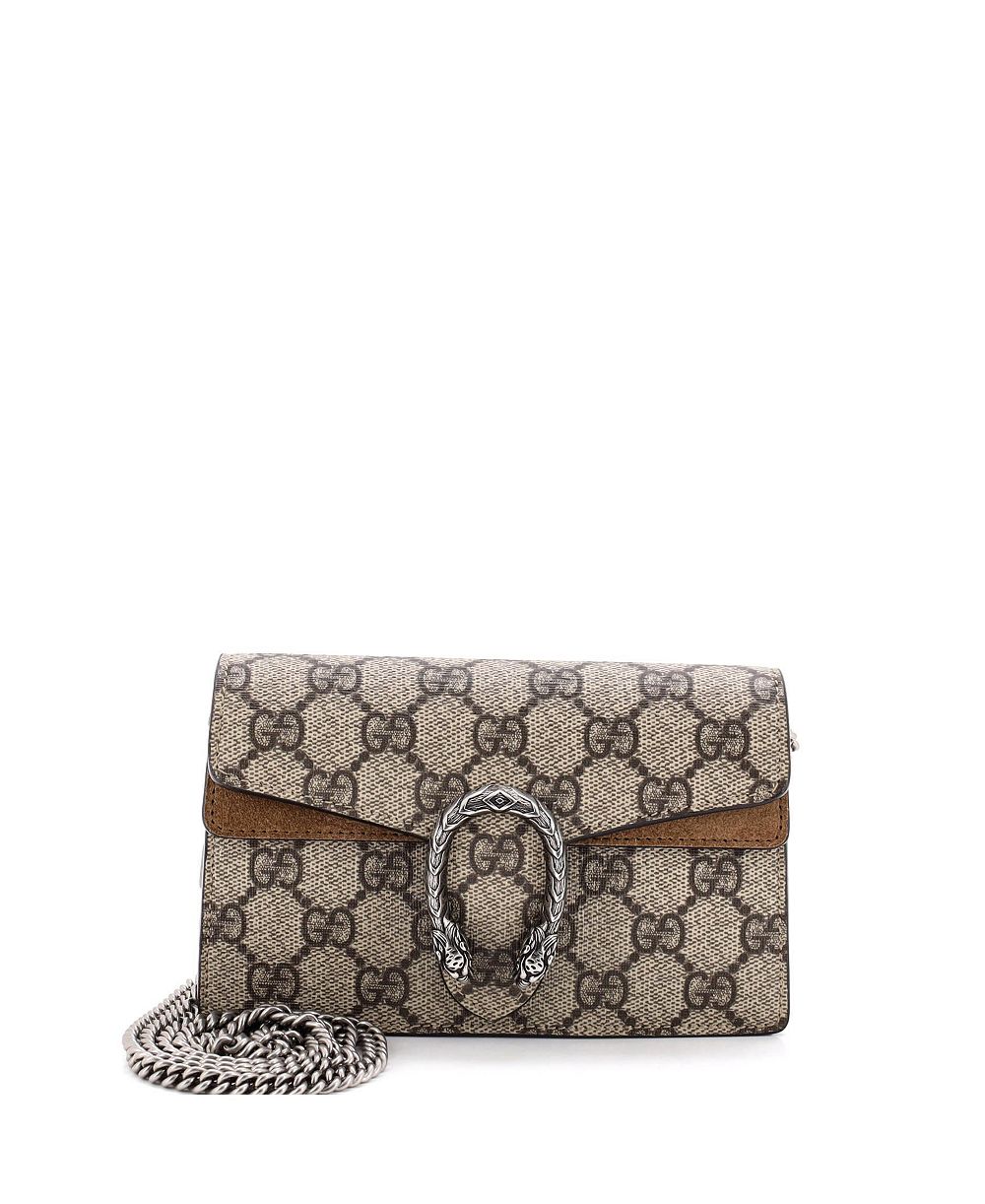 Б/у сумка Gucci Super Mini Dionysus GG Coated Canvas Crossbody Bag