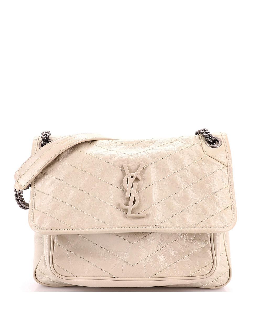 Pre-Owned Saint Laurent средняя сумка с цепочкой и клапаном Niki из стеганой кожи с ромбовидным узором