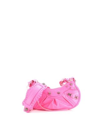 Б/у кожаная сумка Balenciaga XS Le Cagole Giant Studs с плечевым ремешком