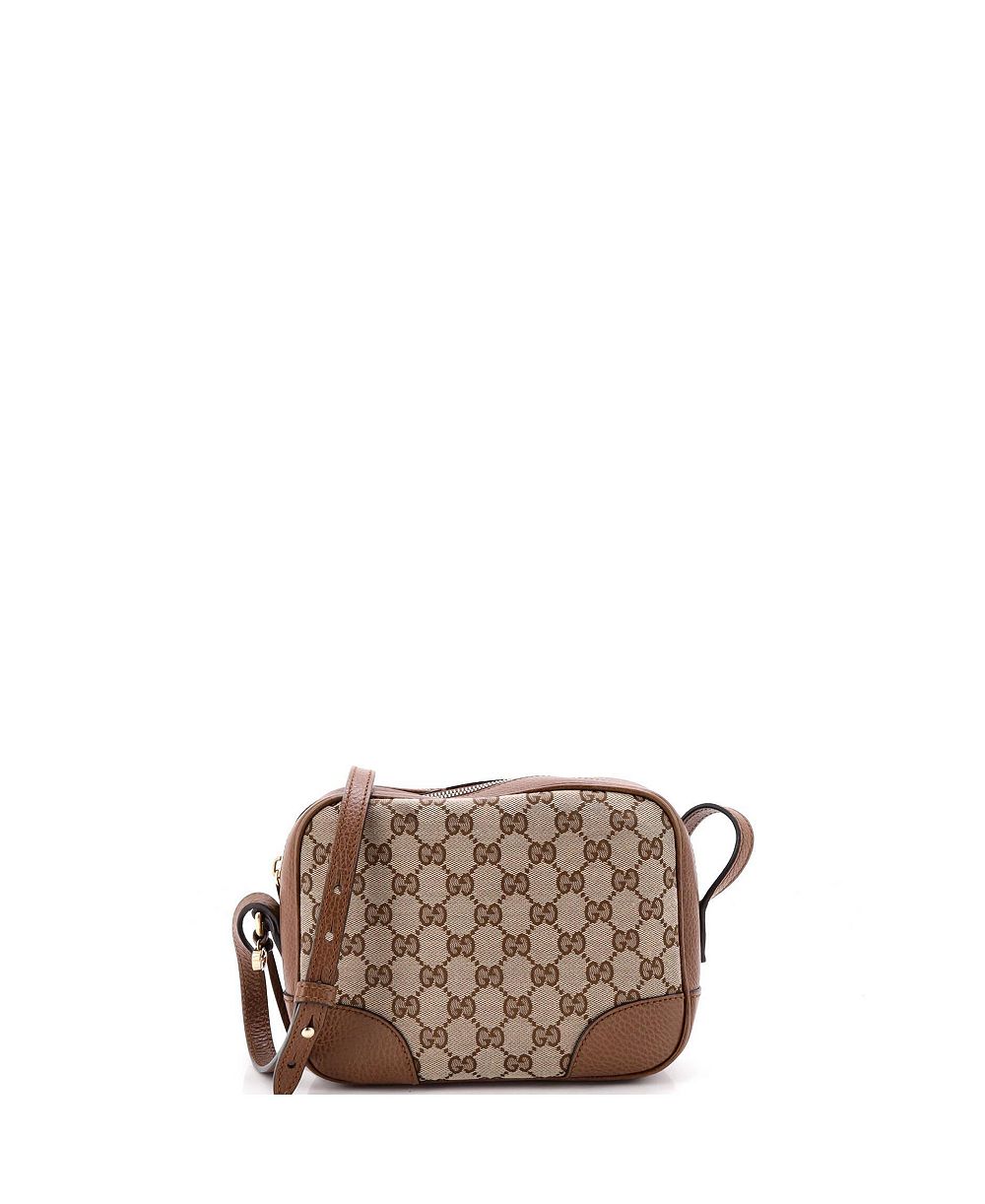 Pre-Owned Gucci маленькая сумка-кроссбоди Mini Bree Disco из ткани GG с кожаной отделкой