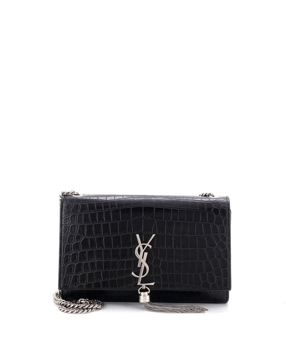 Pre-Owned Saint Laurent Средняя сумка через плечо Kate Monogram с кисточкой и цепочкой