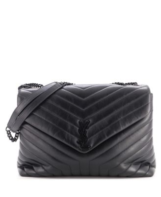Б/у сумка через плечу Saint Laurent Loulou Large из стеганой кожи с ромбовидным рисунком