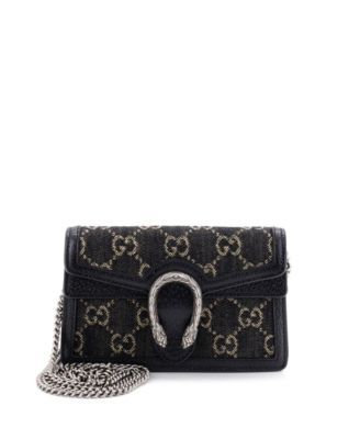 Pre-Owned Gucci Super Mini Dionysus GG Denim Crossbody Bag