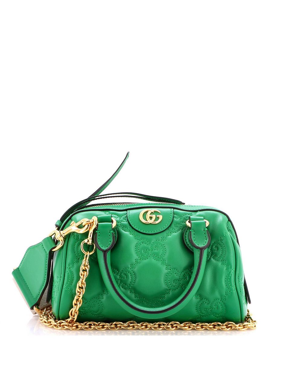 Pre-Owned Gucci маленькая конвертируемая сумка-бостон с ручкой Ophidia Jumbo из стеганой кожи GG