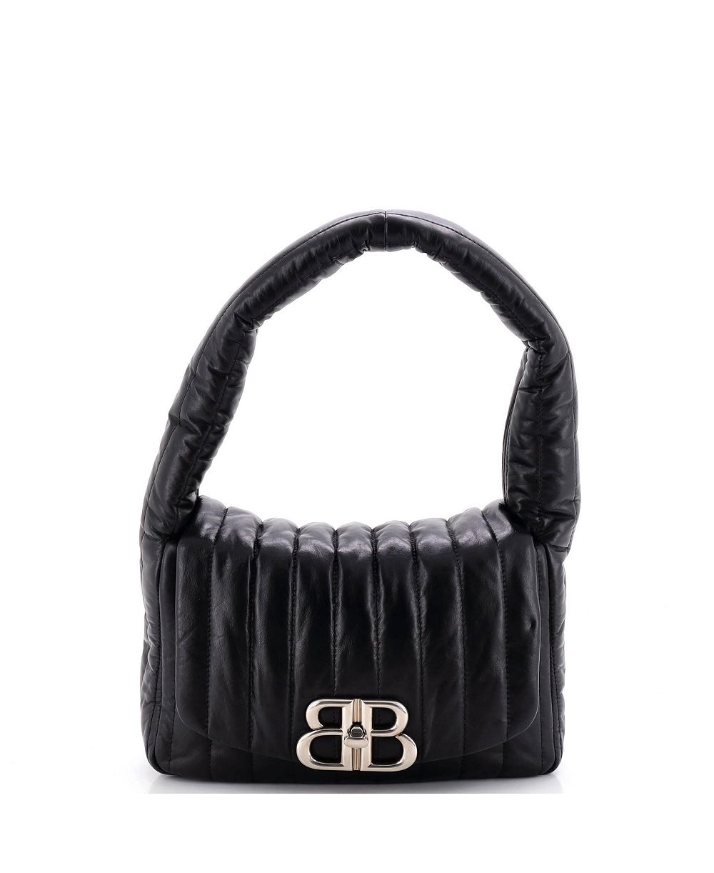 Б/у сумка-слинг Balenciaga Monaco из стеганой кожи