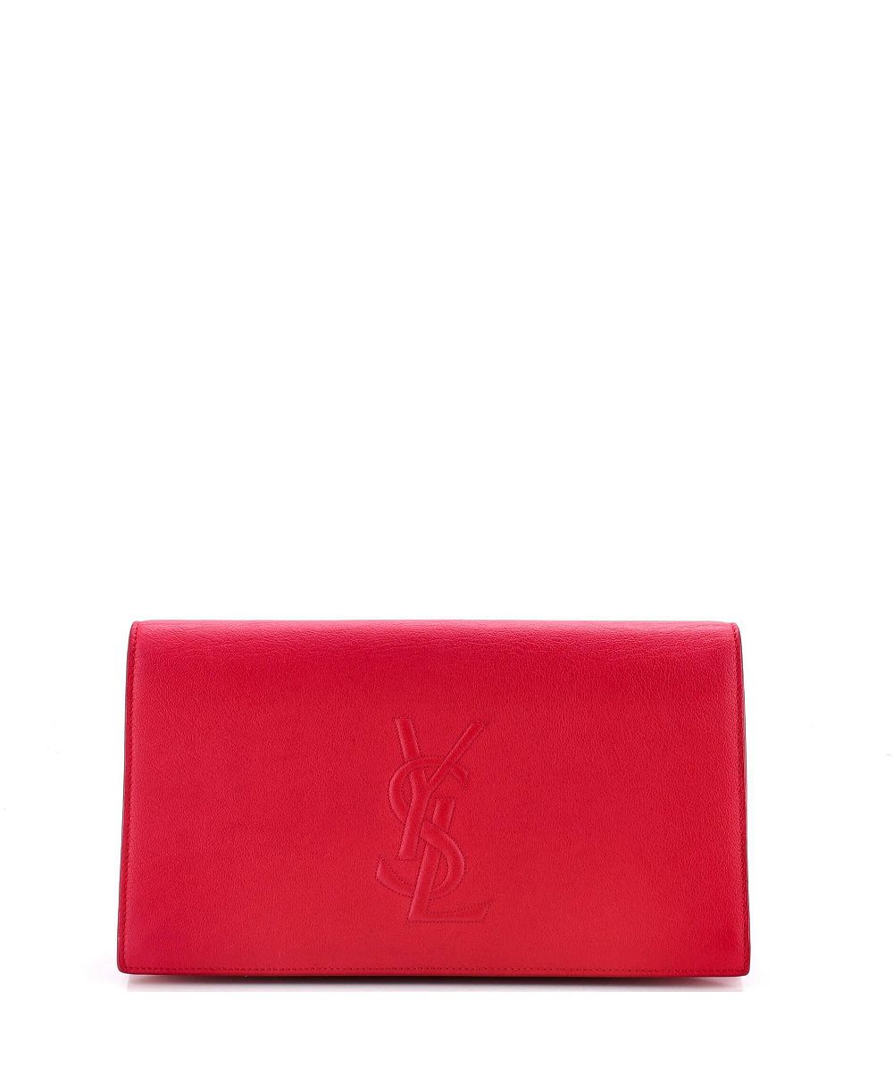 Pre-Owned Saint Laurent большая кожаная клатч Belle de Jour