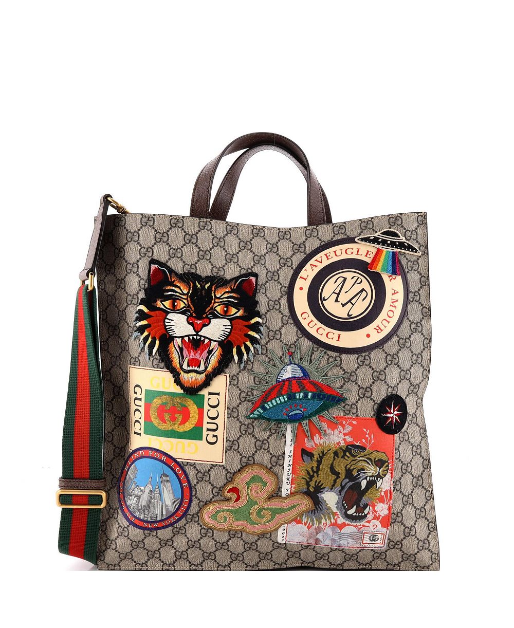 Pre-Owned Gucci сумка-тоут North South Courrier с аппликацией, трансформируемая