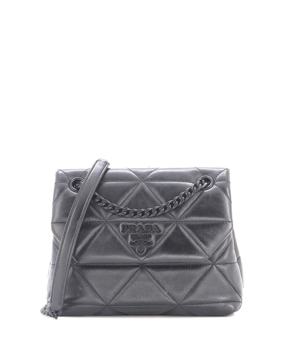 Pre-Owned Prada Spectrum Кожаная сумка через плечо с цепочкой из стеганой кожи Nappa