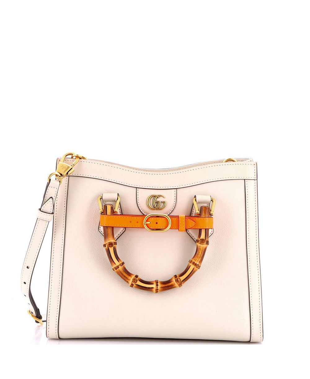 Сумка Pre-Owned Gucci Small Diana NM Bamboo Handle Tote Leather из кожи