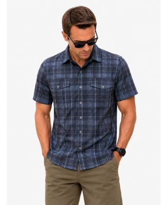 Spyder Men's Seaside Plaid Short-Sleeve Regular-Fit Shirt