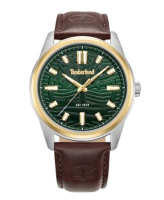 Timberland Men's Quartz Northbridge Leather Band Watch 46mm