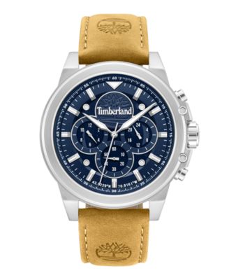 Timberland Men's Quartz Callahan Tan Leather Watch 46mm
