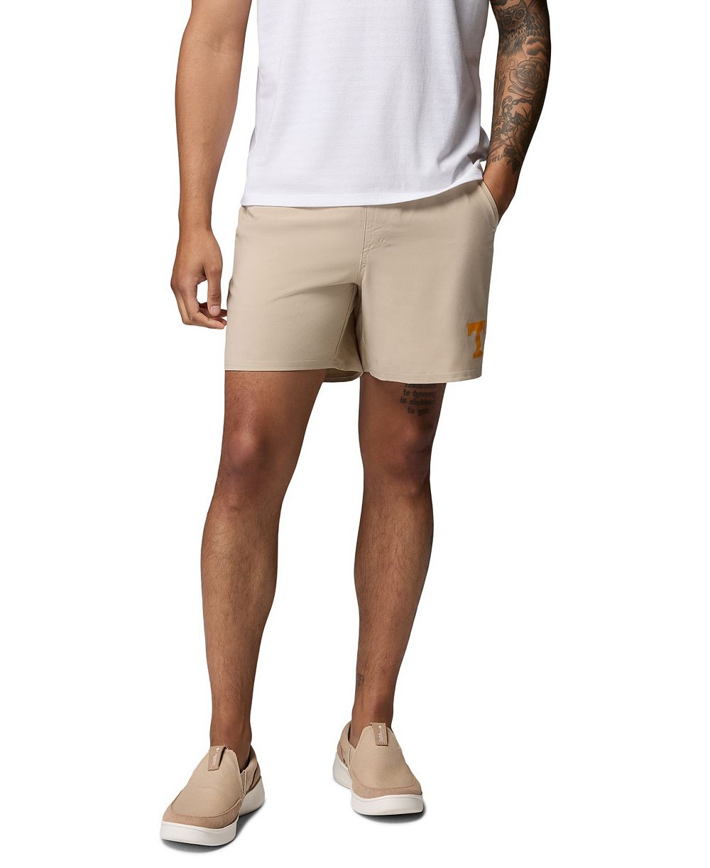 Мужские шорты Columbia цвета натуральный с логотипом Texas Longhorns, технология PFG Terminal Roamer™ Omni-Shade™ Stretch