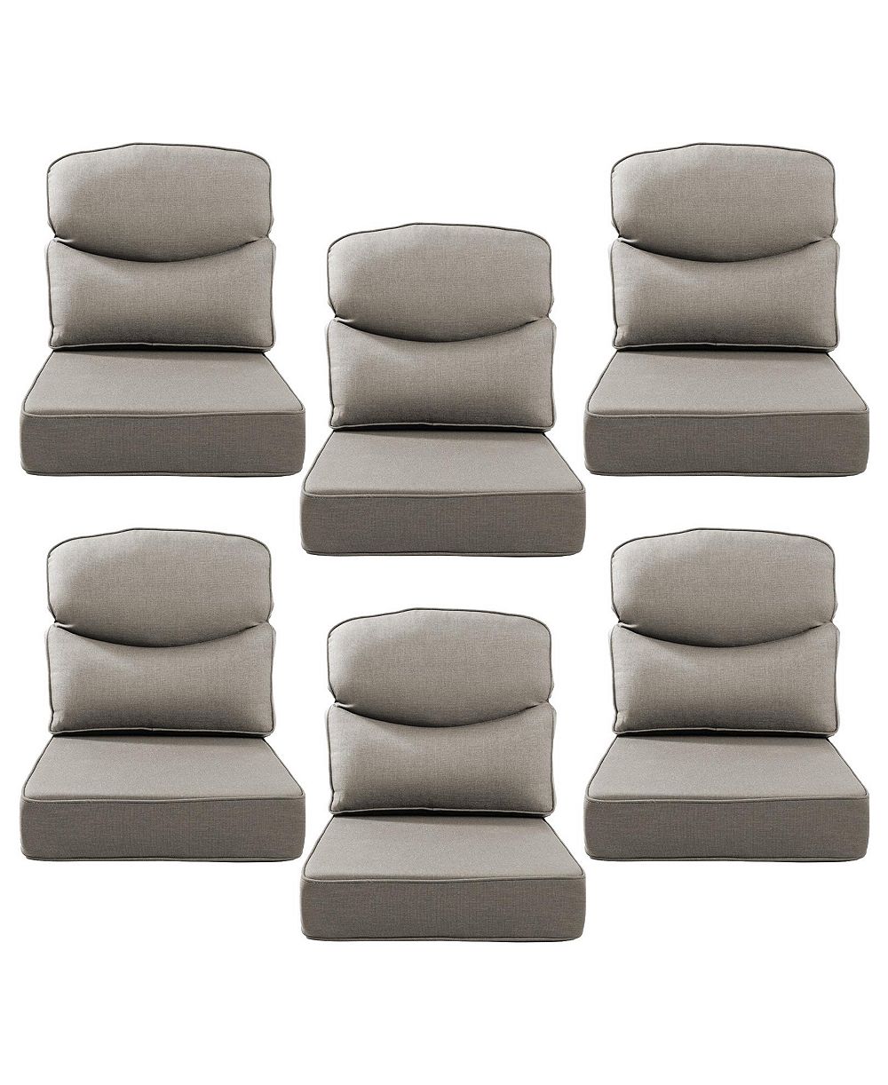 Bellefurn Люксовые уличные подушки Smile 24x24x6, водостойкие глубокие подушки для сидений из олефина для плетеной мебели патио, дивана и кресла