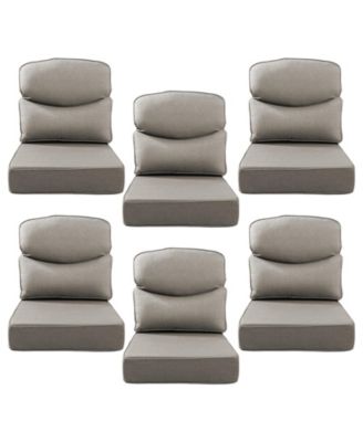 Bellefurn Люксовые уличные подушки Smile 24x24x6, водостойкие глубокие подушки для сидений из олефина для плетеной мебели патио, дивана и кресла