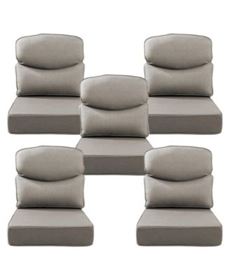 Роскошные уличные подушки Bellefurn Luxury Smile 24x24x6, водостойкие глубокие подушки для сидений из олефина для плетеного кресла или дивана на террасе