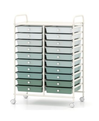 GOUUN 20-Drawer Rolling Storage Cart for Studio Organization