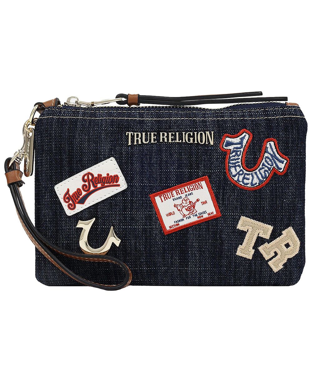 True Religion клатч Cooper Parkchester из денима с отделениями для карт