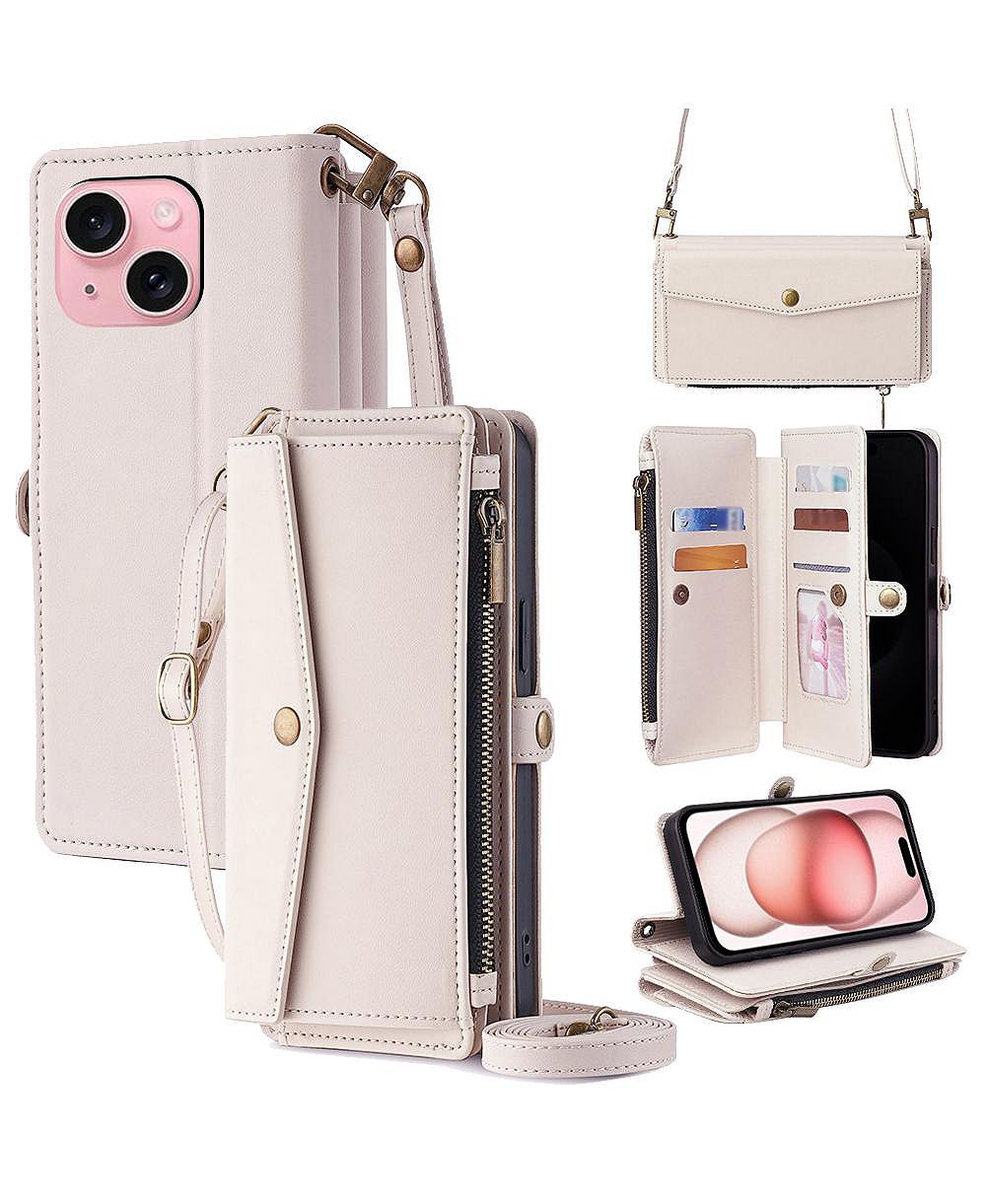 Artudatech Card Holder Detachable Shoulder Strap Wallet Case for iPhone 12–17