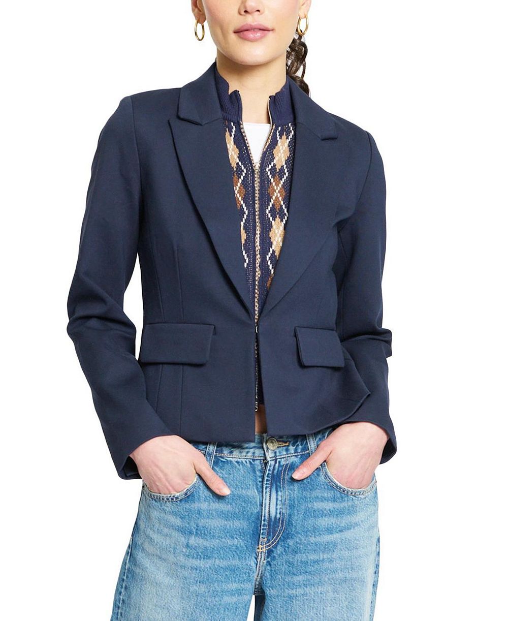 Central Park West Women's Astrid Argyle Sweater Dickey Jacket Blazer