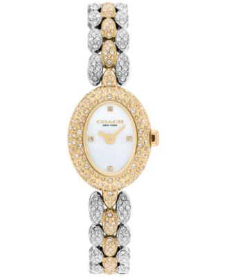 COACH женские наручные часы Sammy Quartz Gold-Tone Stainless Steel Bracelet Watch 19.5mm