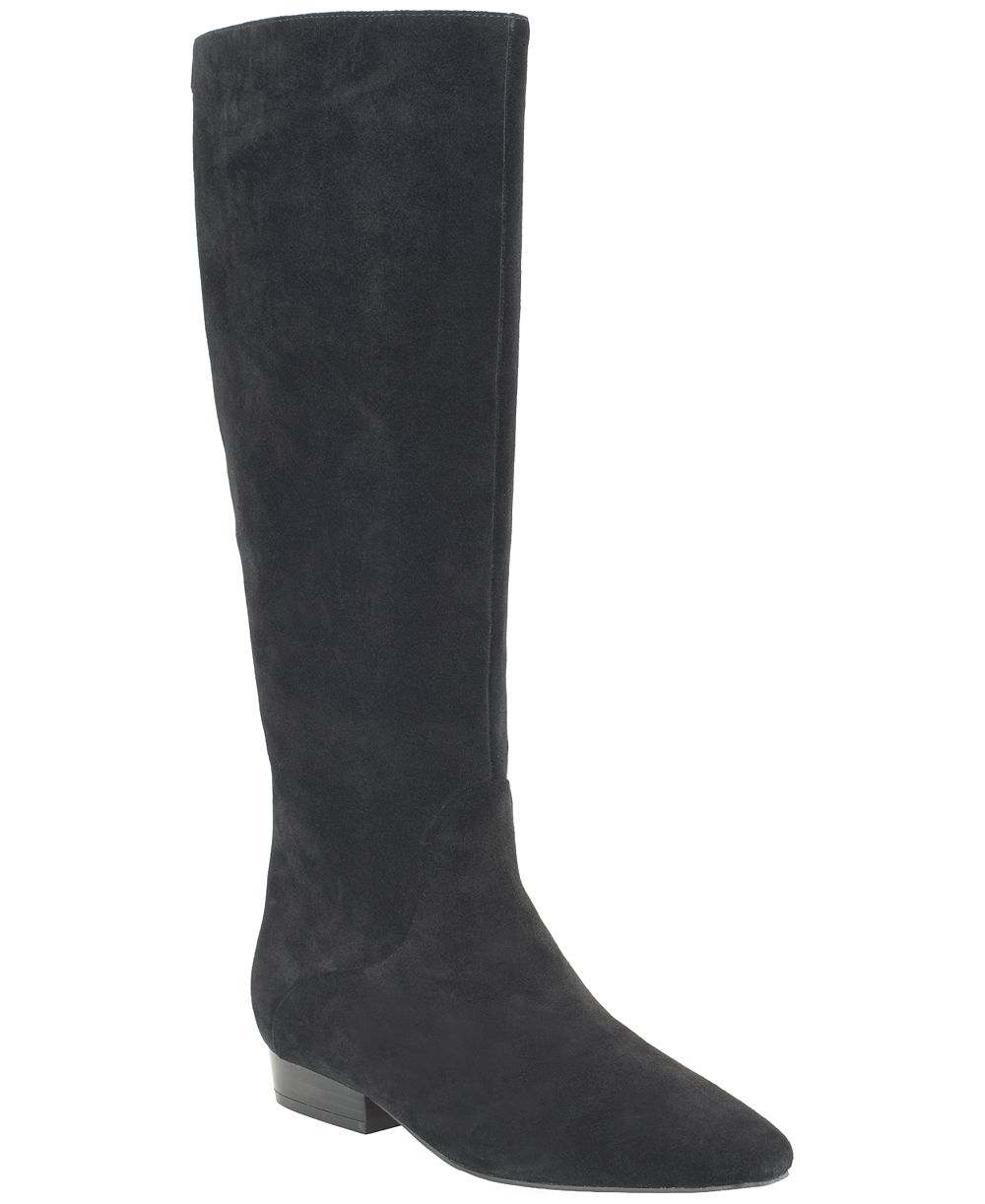 Calvin Klein Women's Slona Tall Wide Calf Suede Boots