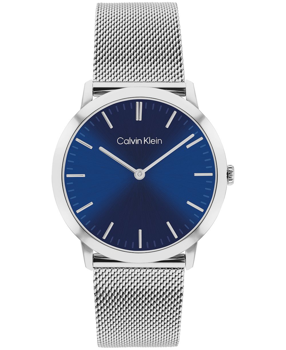 Мужские кварцевые часы Calvin Klein Exceptional с сетчатым ремешком из нержавеющей стали, 37,5 мм