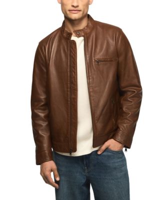 Мужская кожаная мото-куртка Lucky Brand Bonneville из полноразмерной кожи